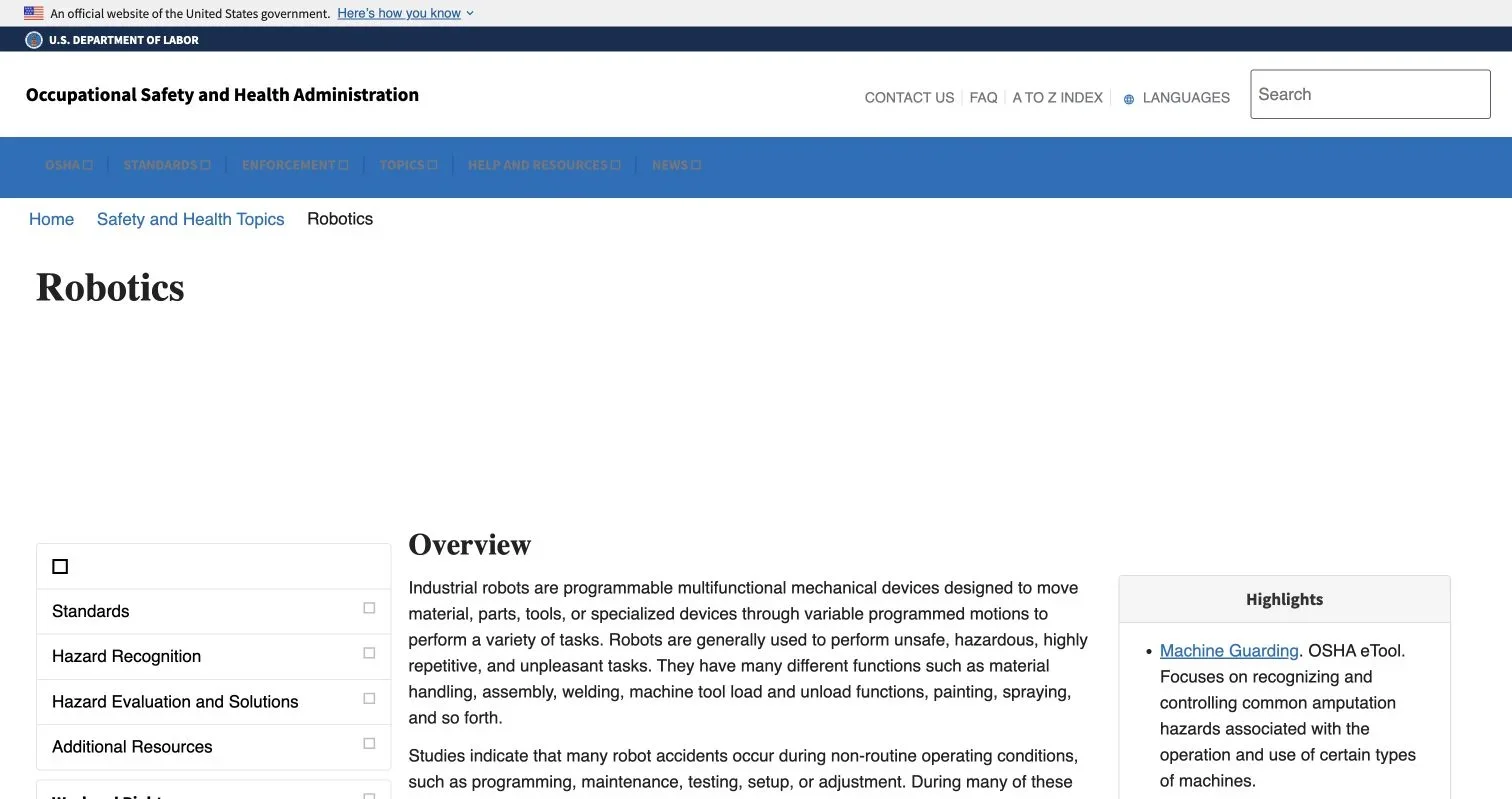 Home Humanoid Robot Safety Checklist